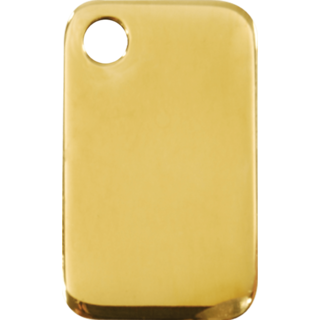 Red Dingo Brass Rectangular Tag  - Lifetime Guarantee [size: Large] - Cat, Dog, Pet ID Tag Engraved
