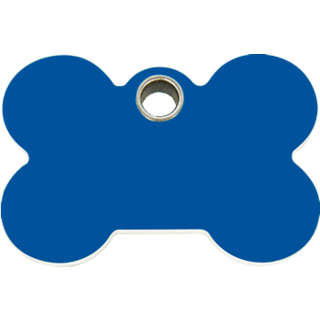 Red Dingo Plastic Bone Tag - Blue [Size: Large]  - Free Shipping - Cat, Dog, Pet ID Tag Engraved