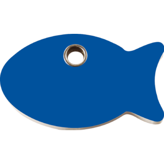 Red Dingo - Plastic Fish Tag - Dark Blue  Engraved