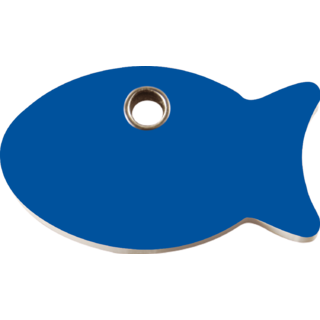 Red Dingo - Plastic Fish Tag - Dark Blue  Engraved