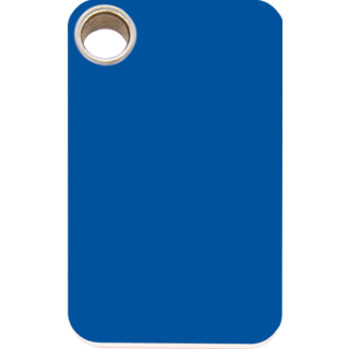 Red Dingo - Plastic Rectangle Tag - Dark Blue  Large - Engraved