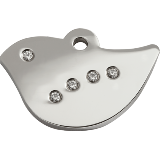 Red Dingo Diamante Bird Tag - Lifetime Guarantee - Cat, Dog, Pet ID Tag Engraved