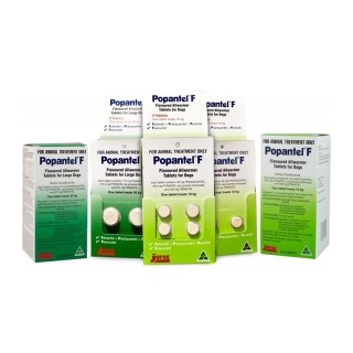 Popantel F - Flavoured Allwormer Tablets for Dogs - 35kg - 42 tablets