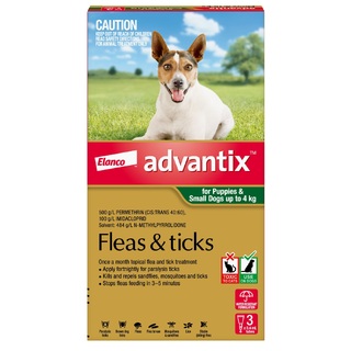Advantix for Puppies and Small Dogs Up to 4kg (Green)