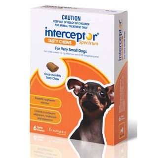 Interceptor Spectrum Tasty Chews for Very Small Dogs Up to 4kg (Brown)