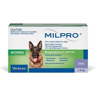 Milpro Allwormer for Dogs 5-25kgs - 2 Pack
