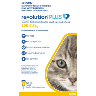Revolution PLUS for Kittens & Small Cats 1.25-2.5kg - YELLOW
