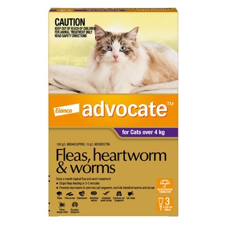 Advocate for Cats Over 4kg (Purple) - Fleas, Heartworm & Worms