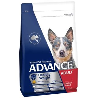 Advance Dog Healthy Weight Adult Medium Breed Chicken with Rice - Dry Food 17kg