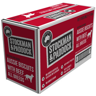 Stockman & Paddock Aussie Biscuit Treats - with beef- 400pcs 10kg