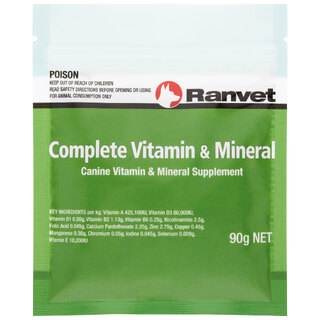 Ranvet Complete Vitamin & Mineral for Dogs 90gm (out of stock)