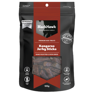 Black Hawk Kangaroo Jerky Sticks - 100gm treats