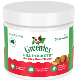 Greenies Pill Pockets - Smokey Ham Flavour - Dog Treats 30 Pack