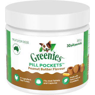 Greenies Pill Pockets - Peanut Butter - Dog Treats 30 Pack