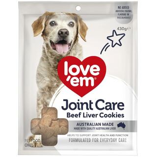 Love Em Beef Cookies - Joint Care Dog Treats - 430 grams