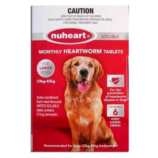 Nuheart Heartworm Tablets For Dogs 23-45kg - 6pack