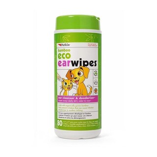 Petkin Bamboo Dog Ear Wipes - 80 Wipes