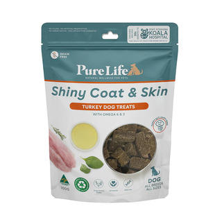 Pure Life Shiny Coat & Skin  - Turkey Dog Treats - 100gm