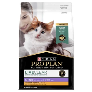PRO PLAN Kitten - LIVECLEAR - Chicken with Probiotics - Dry Cat Food 3kg