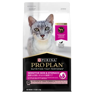 PRO PLAN Cat - Sensitive Skin & Stomach - Salmon & Tuna Dry Cat Food 1.5kg