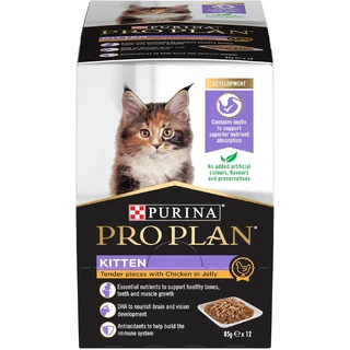 PRO PLAN Kitten - Chicken in Jelly - Wet Cat Food 85g x 12