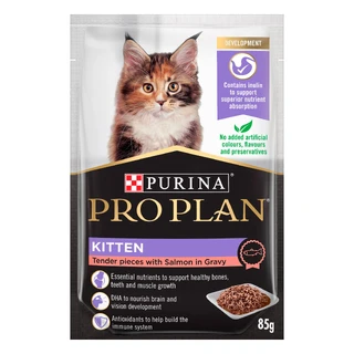 PRO PLAN Kitten - Salmon in Gravy - Wet Cat Food 85g x 12