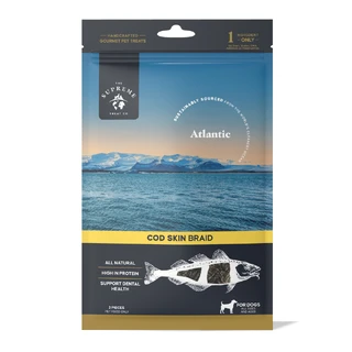 The Supreme Treat Co - Cod Skin Braids - Dog treats - 2 pieces