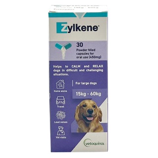 Zylkene Calming Supplement For Large Dogs 15-60kg (Purple) 450mg - 30 Capsules