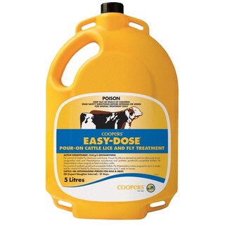 Coopers Easy Dose - Pour On Cattle Lice & Fly Treatment 5ltr
