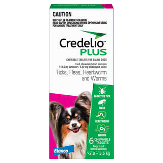 Credelio Plus for Small Dogs (2.8-5.5kg) Pink (3 Pack)