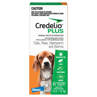 Credelio Plus for Medium Dogs (5.5-11kg) Orange (3 Pack)