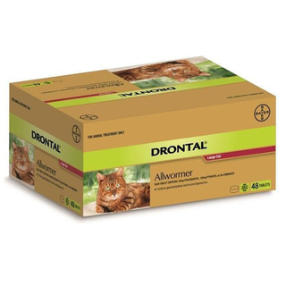 Drontal Allwormer for Large Cats up to 6kg - 48 Tablets