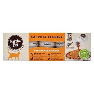 Earthz Pet Gravy - Cat - Chicken - 5 x 5 x 30ml (25 bottles)