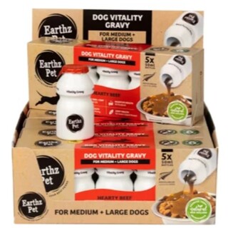 Earthz Pet Gravy - Med/Large Dog - Beef - 5 x 5 x 50ml (25 bottles)