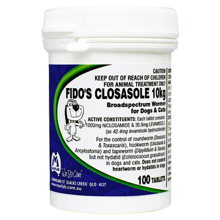 Fidos Closasole Wormer for dogs