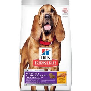 Hill's Science Diet Dog - Adult Sensitive Stomach & Skin Large Breed Chicken & Barley Recipe - Dry Food 13.61kg