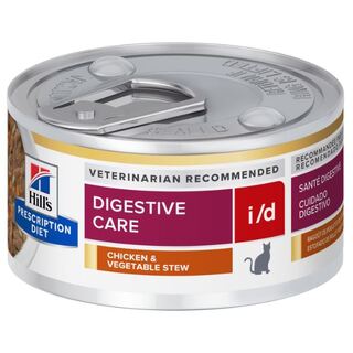 Hill's Prescription Diet i/d Chicken & Vegetable Stew Cat Food 82gm x 24 Cans