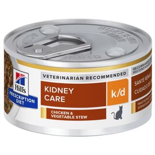 Hill's Prescription Diet k/d Chicken & Vegetable Stew Cat Food 82gm x 24 Cans