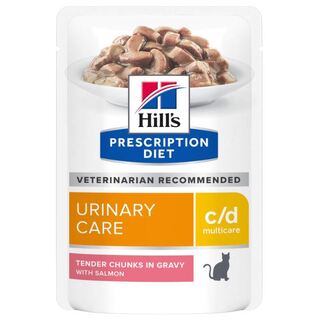Hill's Prescription Diet c/d Multicare with Salmon Wet Cat Food 85gm x 12 pouches