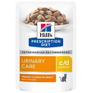 Hill's Prescription Diet c/d Multicare with Chicken Wet Cat Food 85gm x 12 pouches