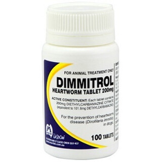 Dimmitrol Heartworm Tablets - 200mg - 100 Tablets (out of stock)