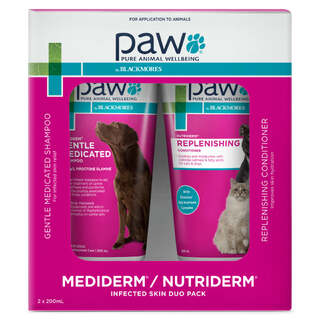 PAW Medi/Nutriderm Duo Pack Shampoo & Conditioner - 2 x 200ml (For Infected Skin )