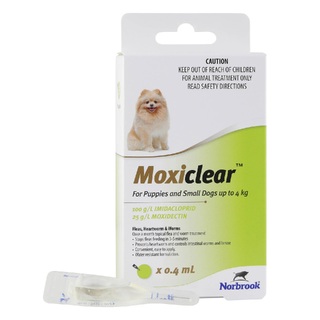 Moxiclear for Extra small Dogs Upto 4kg (Green) - 3 pack