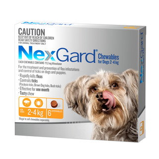 NexGard Chewables for dogs 2 - 4kg (ORANGE) - 6 Pack