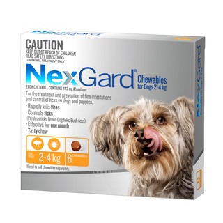 NexGard Chewables for dogs 2 - 4kg (ORANGE)
