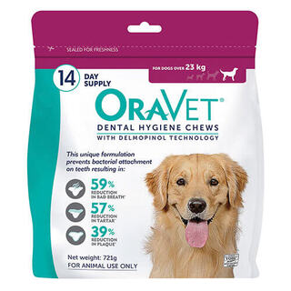 Oravet Dental Hygiene Chews - Large >23Kgs (Red)