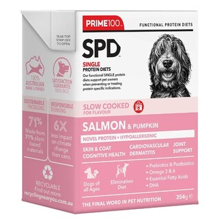 Prime100 - SPD Slow Cooked - Salmon & Pumpkin - 354gm x 12 Wet Food