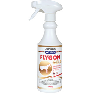 Vetsense- Labs Flygon GOLD - Insecticidal and Repellent Spray for Horses.