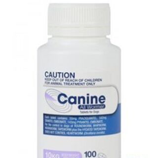 Canine Allwormer Tablets 10Kg 100 Tablets