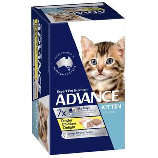Advance Kitten - Tender Chicken Delight Trays - Wet Food 7 x 85gm trays